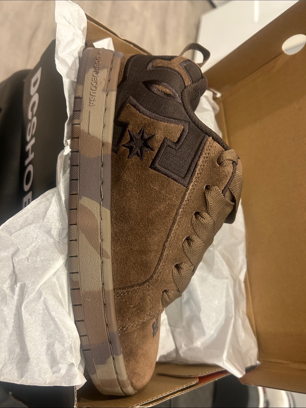 Camo Brown DC Court Graffik Sneakers